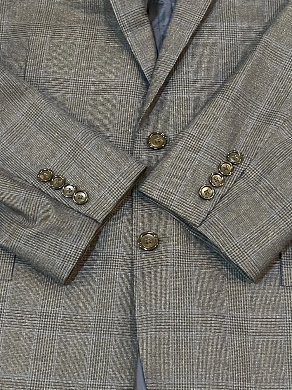 J. Crew Crosby Blue Plaid Wool 2-Button Blazer Jacket 48R American Woolen Co.